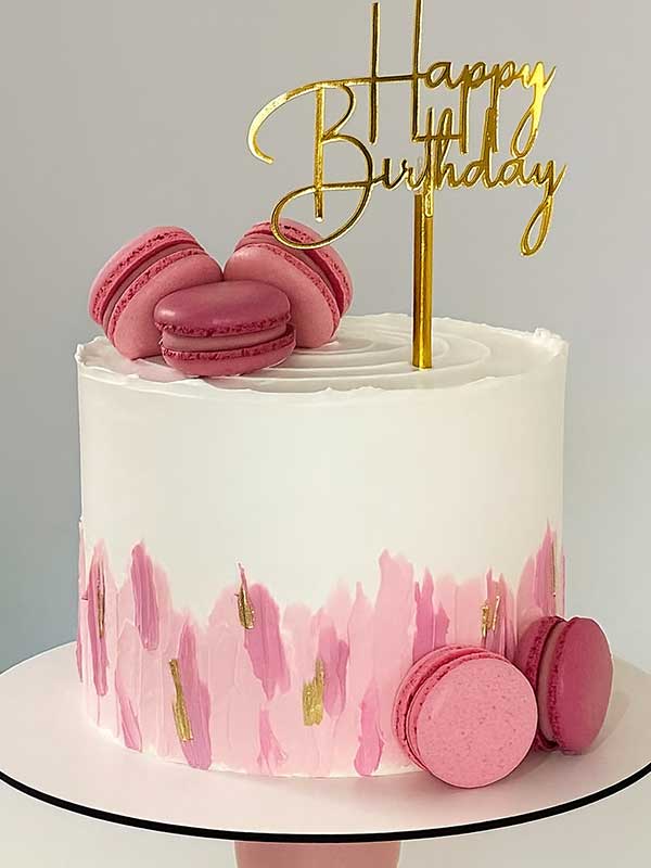 Macron Blush  Cake