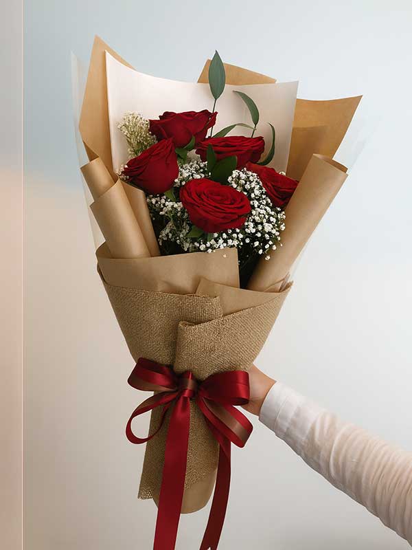 5 Red Roses Bouquet