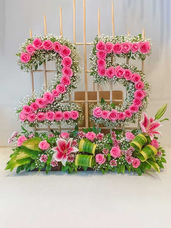 Pink Rose Grandeur Arrangement (Numerical Design)