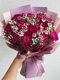 Purple Carnation & Pink Daisy Bloom Bunch