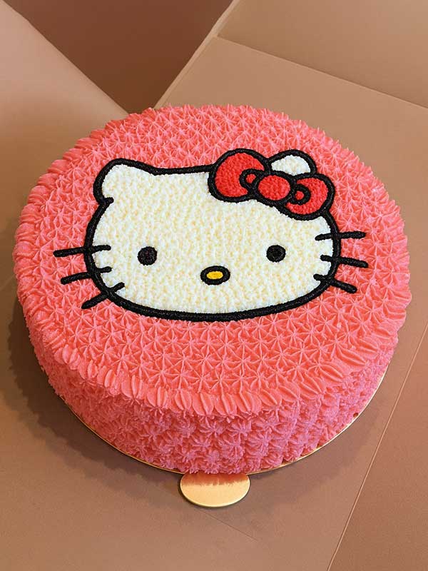 Pink Theme Kitty Cake