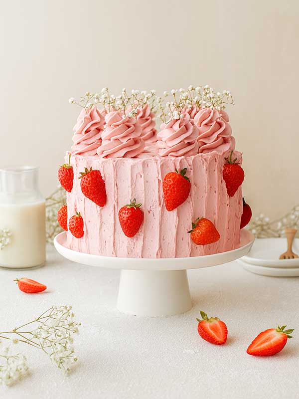 Strawberry Chunk Cake