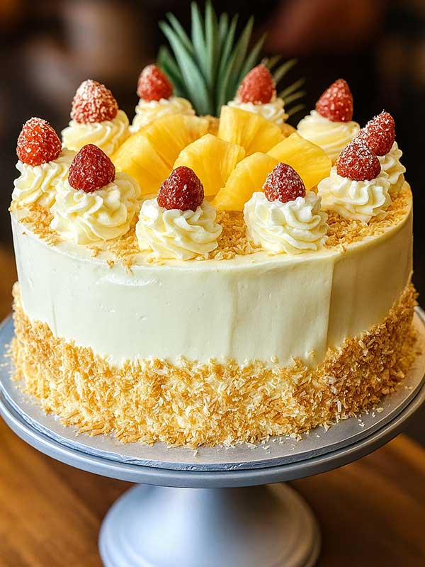 Luxe Pineapple Bloom Cake