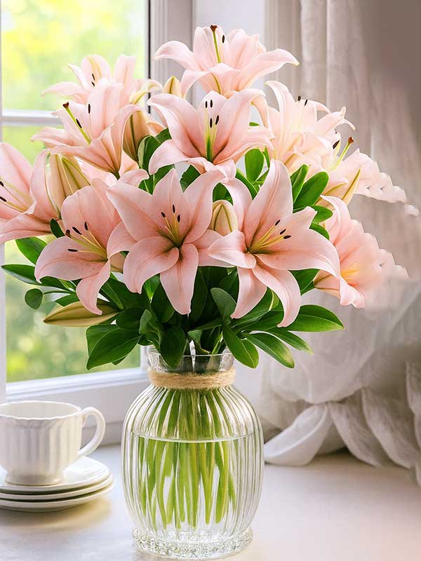 Lily Glass Vase Elegance