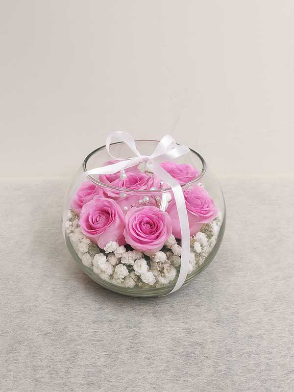 Mini Pink Fishbowl Arrangement