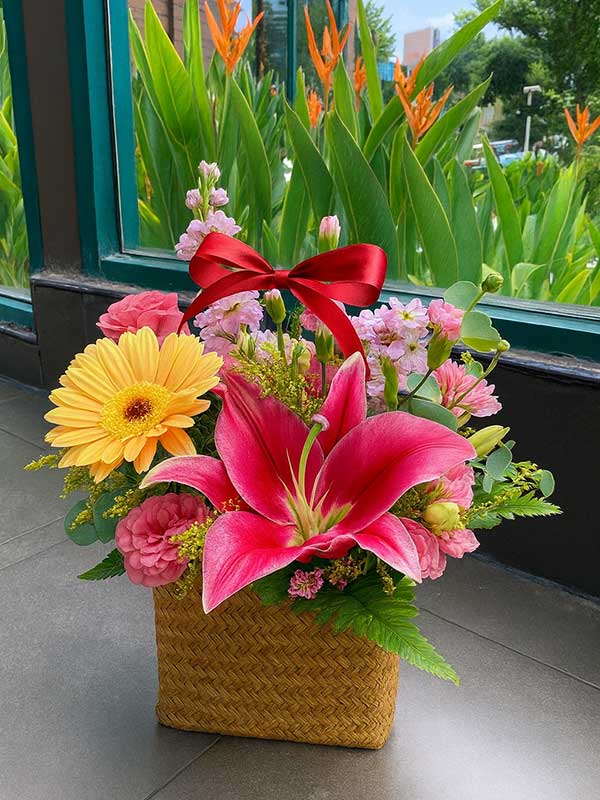 Asiatic Lily & Mixed Flower Basket