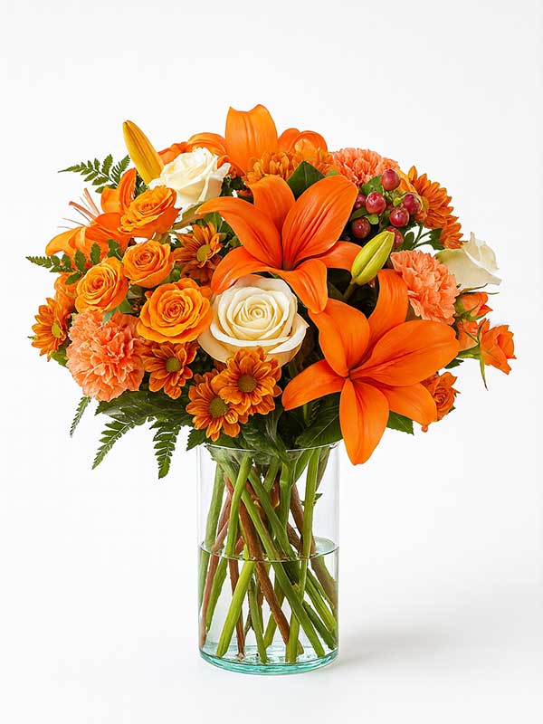 Orange Floral Extravaganza