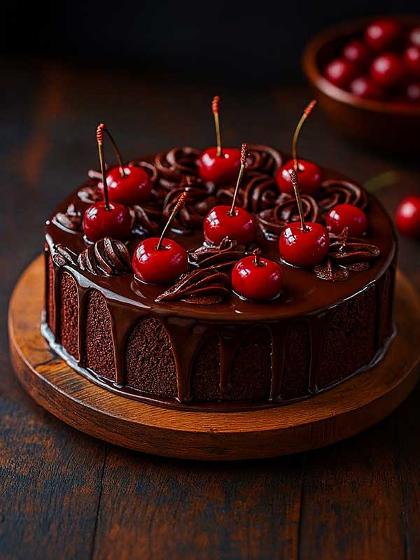Chocolate Truffle Cherry Cake